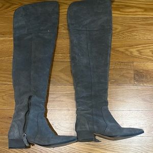 Splendid over the knees suede boots blue-ish grey 6.5